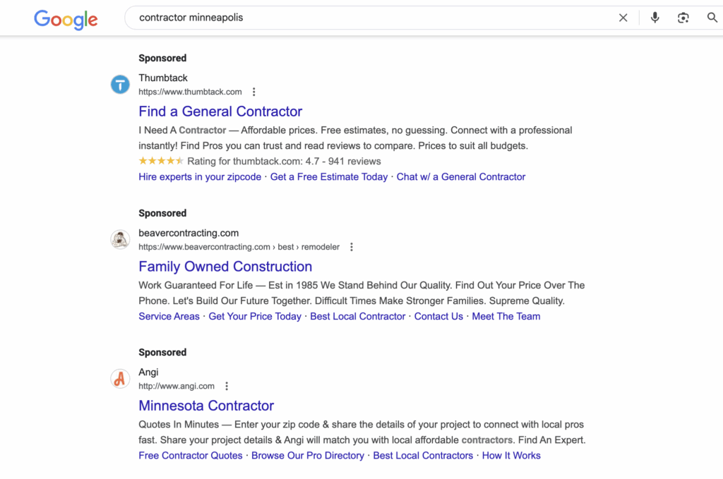 Ad for marketing strategies for contractors